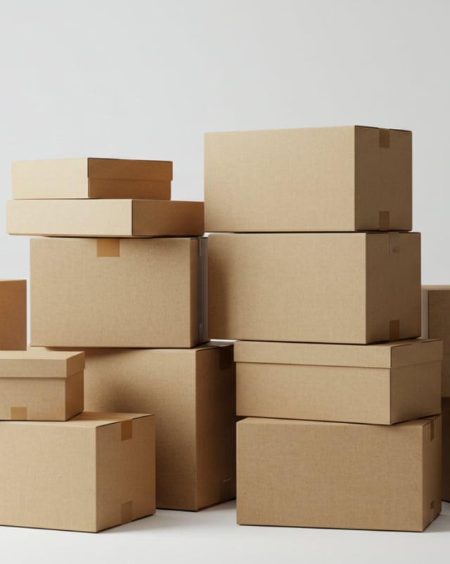 Pile of cardboard boxes